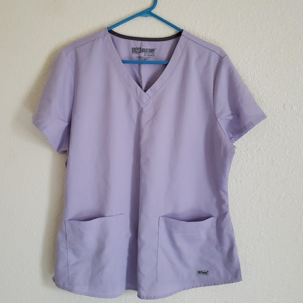 NWOT Greys Anatomy Scrub Top Lilac XL